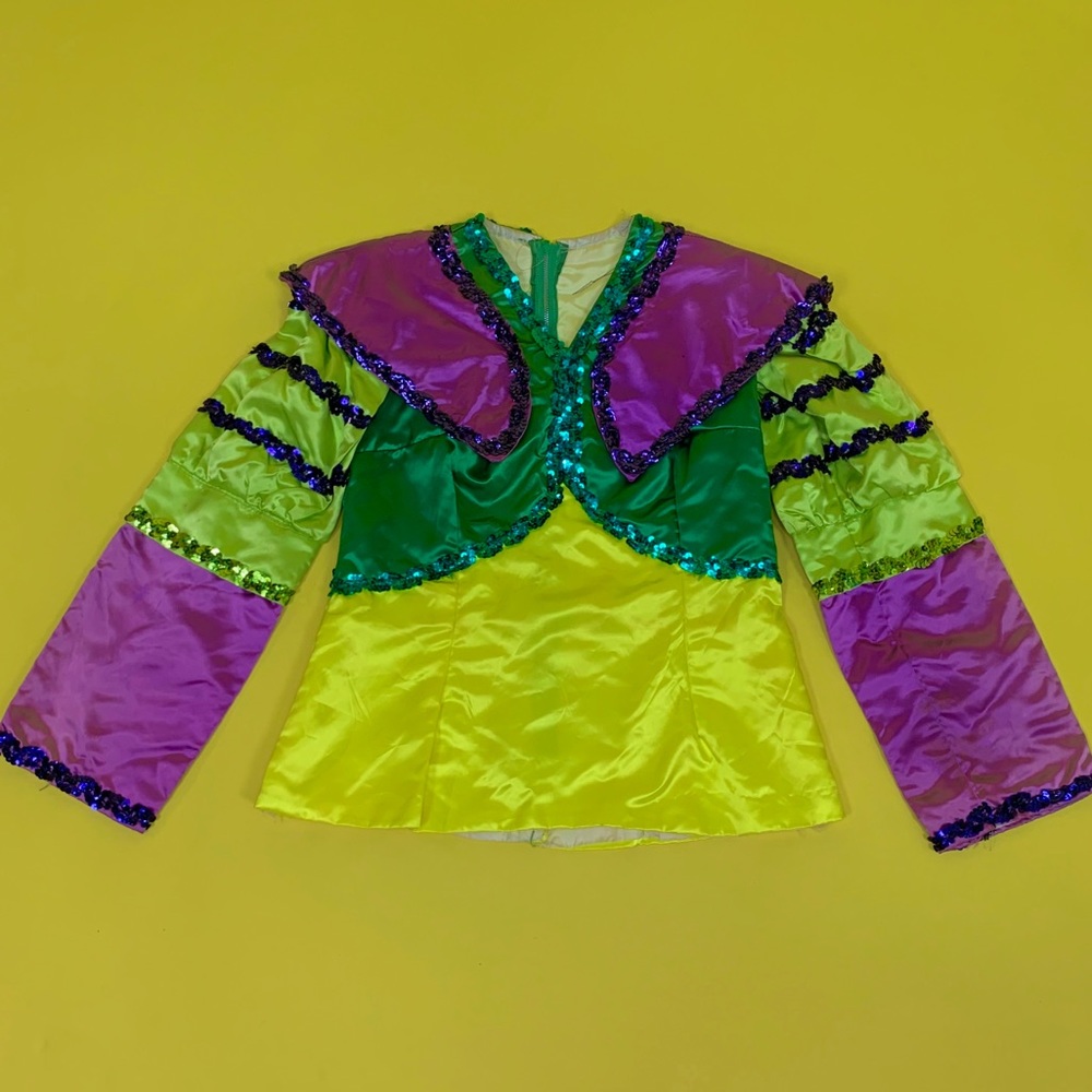 Late 1960s day glo sequin theatre costume S/M